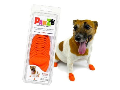 Gumáky pre psa Pawz Oranžová Veľkosť XS (12 ks)