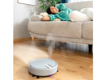 Multifunkčný dobíjací robotický vysávač s mopom, UV lampou a aróma difuzérom 5 v 1 Varob InnovaGoods