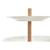 Servírovací stojan 3-poschodový DKD Home Decor Porcelán Bambus Biela (25,5 x 25,5 x 32,5 cm)