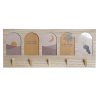 Vešiak na stenu DKD Home Decor Drevo MDF Prírodná (56 x 5 x 23,5 cm)