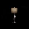 Stolná lampa DKD Home Decor Čierna Striebro Polyester Akryl Živica 220 V 60 W (33 x 33 x 74 cm)