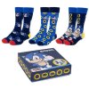 Unisex ponožky Sonic 3 páry Darčeková sada Viacfarebná (Veľkosť 40-46)