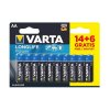 Alkalické batérie Varta Longlife Power AA (20 ks)