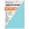 Farebný papier do tlačiarne a do kopírky Fabrisa A3 Pastelová svetlo modrá (500 listov)