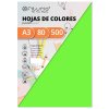 Farebný papier do tlačiarne a do kopírky Fabrisa A3 Pastelová zelená (500 listov)