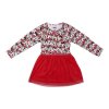 Detské šaty s dlhým rukávom Minnie Mouse Červená