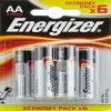 Alkalické Batérie Energizer E300132800 AA LR6 (6 ks)