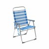 Plážová stolička Pruhy Modrá Aluminium 22 mm (52 x 56 x 92 cm)