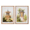 Obraz DKD Home Decor Orientálny Jedľové drevo Sklo (50 x 70 x 2,8 cm) (2 ks)