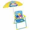 Detská záhradná alebo plážová stolička so slnečníkom Fun House Baby Shark (65 cm)