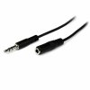 Audio kábel predlžovací Jack 3,5 mm (M) na Jack 3,5 mm (F) Startech MU1MMFS Čierna (1 m)