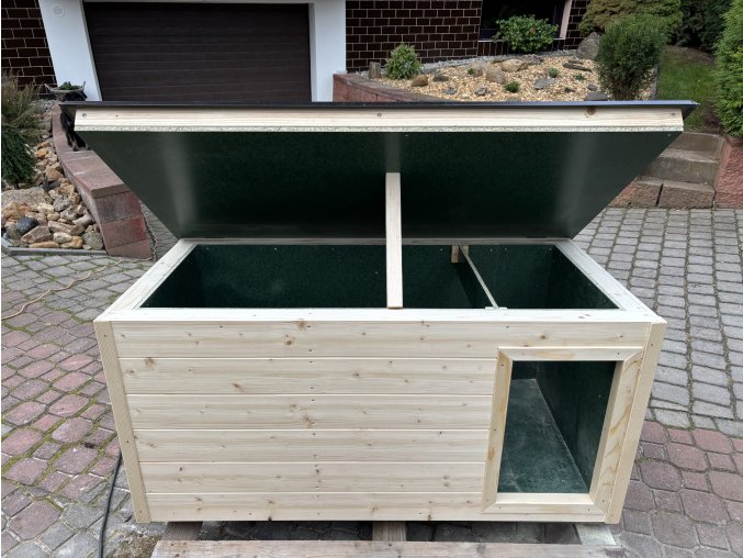 Zateplená psí bouda 70x140 cm