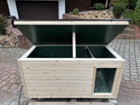 Zateplená psí bouda 70x140 cm