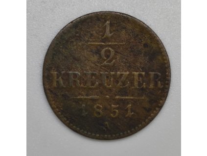 1/2 Kreuzer 1851 A