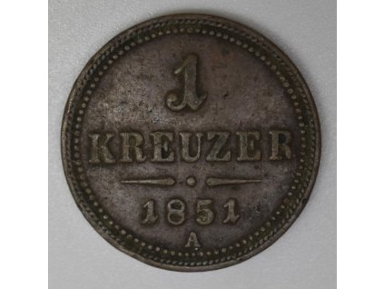 1 Kreuzer 1851 A