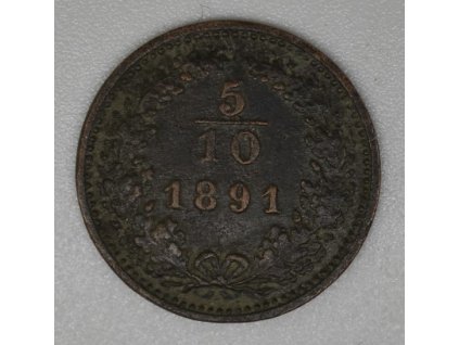 5/10 Kreuzer 1891