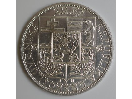 20 Koruna 1937 "Úmrtí T. G. Masaryka"