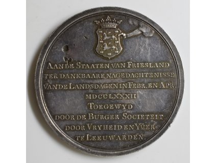 Medaile na uznání nezávislosti USA Frískem 1782, Calker