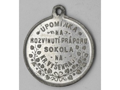 Upomínka na rozvinutí praporu Sokola na Královském Vyšehradě 1893