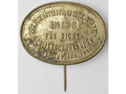 Bruslařská permanentka z roku 1891