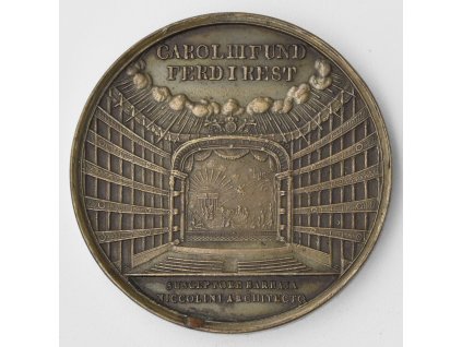 Medaile na obnovu operního domu San Carlo 1817