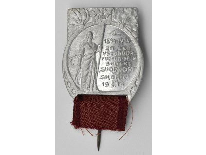 20 let všeodborového podpůrného dělnického spolku Svornost ve Skořici 1914