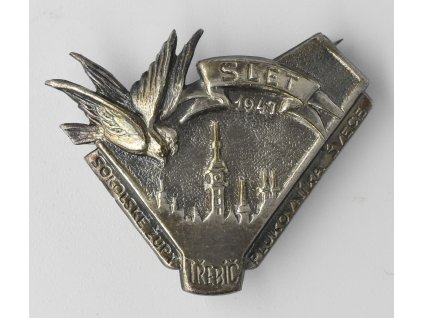 Slet sokolské župy Plukovníka Švece Třebíč 1947 (postříbřený)