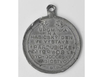 Upomínka na hasičský den ve výstavě pardubické 1903