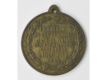 Na památku 25. výročí založení dobrovolných hasičů v Liběšovicích 1902