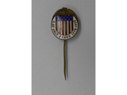 Odznak amerických účastníků VIII. všesokolského sletu 1926