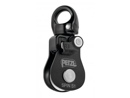 Petzl SPIN S1 single-sided pulley with swivel hinge BLACK