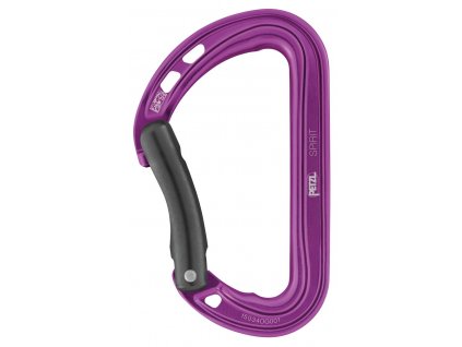 Petzl SPIRIT BENT fialová karabina - prohlý zámek