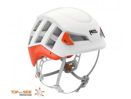 Petzl METEOR M/L white-orange climbing helmet