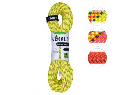 Dynamic rope BEAL Karma 9.8 mm 50 m yellow