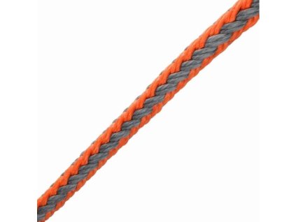 Hollow PES rope Teufelberger tREX 9.5mm orange/grey yardage