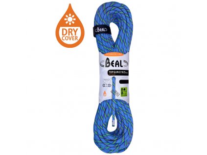 Dynamic rope BEAL Top Gun Unicore 10.5mm 60m blue golden dry