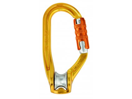 Petzl ROLLCLIP A TRIACT LOCK pulley with carabiner with automatic fuse