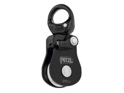 Petzl SPIN L1 pulley with swivel hinge BLACK