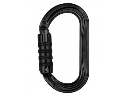 Petzl OK TRIACT LOCK carabiner oval with automatic safety BLACK