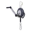 olympe wire rope retractable fall arrester 10 m with integrated rescue winch