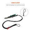 19002 3100 single carabiner tool lanyard black cinch loop 0 0