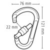 Karabina BEAL Be Lock Screw black černá