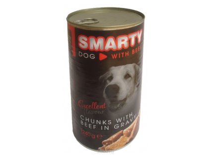 SMARTY DOG Chunks with BEEF in gravy 300x300