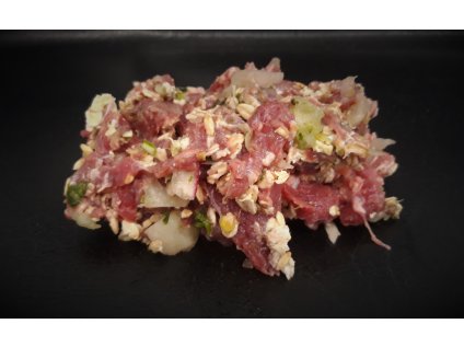 Hovězí mleté se zeleninou a vločkami