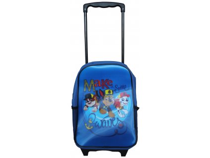 Dětský batoh na kolečkách 3D Paw Patrol / modrá