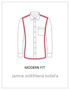 Moderný, jemne štíhly strih košele OLYMP