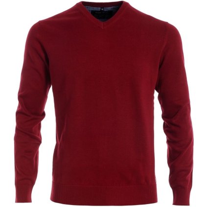 Bavlnený červený pánsky pulóver Marvelis (Veľkosť 3XL)