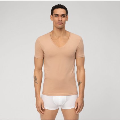 Pánske telové tričko pod košeľu extra hlboký výstrih OLYMP body fit (Veľkosť L)