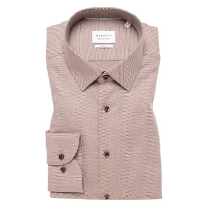 Pánska béžová Dynamic Cotton košeľa ETERNA slim fit (Veľkosť 39)