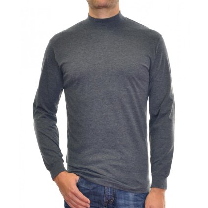 Pánsky antracitový polorolák so stojačikom RAGMAN (Veľkosť 3XL)